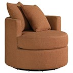 Coaster Furniture Debbie 902275 Upholstered Swivel Accent Chair - Burnt Orange