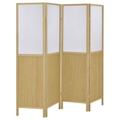 Coaster Furniture Mattison 960121 4-Panel Room Divider Folding Shoji Screen - Natural