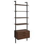 Coaster Furniture Owens 980074 96-inch 4-shelf Storage Wall Bookshelf - Walnut