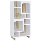Coaster Furniture Dalton 980075 65-inch 6-shelf Bookcase - White and Distressed Pine