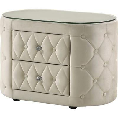 Crown Mark Voltare 5212IV-2 Nightstand - Ivory