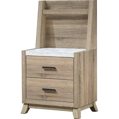 Crown Mark Tilston B3400-2 Nightstand with Wall Panel
