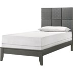 Crown Mark Denker B4715-T Twin Bed - Gunmetal