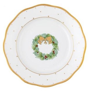 Herend Christmas Dessert Plate - Wreath (Plates - Dessert)