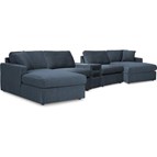 Signature Design by Ashley Modmax 92121S70 5 Piece Sectional with Audio Console