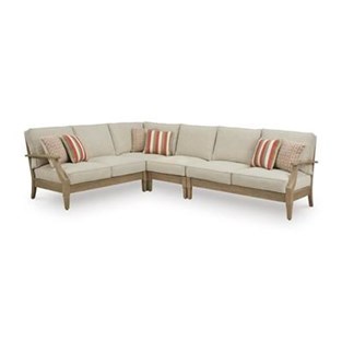 Signature Design by Ashley Clare View P801P11 4 pc Outdoor Sectional (Outdoor Seating - Sectionals)