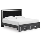 Signature Design by Ashley Zuraleus PCB3380B11 King Upholstered Panel Storage Bed