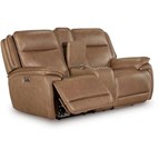 Signature Design by Ashley Glencroft PCU1240018 Power Reclining Loveseat with Console and Adjustable Headrest