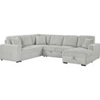 Coaster Furniture Devonshire 501208 Sleeper Sectional Sofa Storage Chaise - Grey