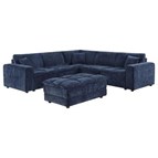 Coaster Furniture Atlantic 551821-SETA 7-piece Upholstered Modular Sectional Sofa - Blue