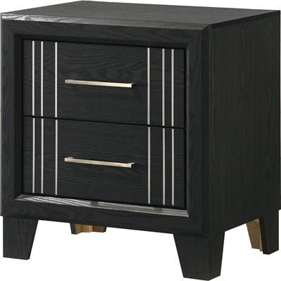 Crown Mark Charlie B9235-2 Nightstand - Charcoal