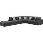 Coaster Furniture Serene 551324-SET 6 pc Upholstered Modular Sectional - Charcoal