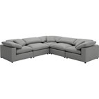 Coaster Furniture Raleigh 551754-SETB 5 pc Boucle Upholstered Modular Sectional - Grey