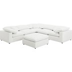 Coaster Furniture Raleigh 551751-SETA 6 pc Boucle Upholstered Modular Sectional - Ivory