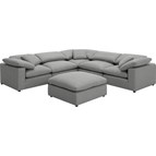 Coaster Furniture Raleigh 551754-SETA 6 pc Boucle Upholstered Modular Sectional - Grey