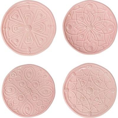 Juliska Jardins du Monde Set of 4 Side/Cocktail Plates - Blush (Plates - Bread and Butter)
