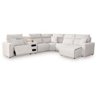 Signature Design by Ashley ModMax II 65907S28 6 pc Reclining Sectional with Chaise and Audio Console (Sectionals - Reclining)