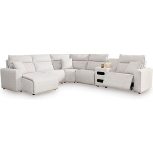 Signature Design by Ashley ModMax II 65907S29 6 pc Reclining Sectional with Chaise and Audio Console (Sectionals - Reclining)