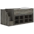 Signature Design by Ashley Frandern B4480B25 Twin Loft Bed with Bookcase Storage