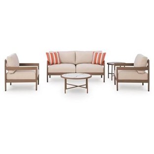 Signature Design by Ashley Bluff Trail PCP383-080 Love/Chairs/Tables Set (Outdoor Seating - Sets)