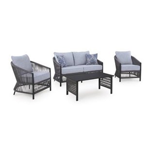 Signature Design by Ashley Bridges Beach PCP391-080 Love/Chairs/Table Set (Outdoor Seating - Sets)