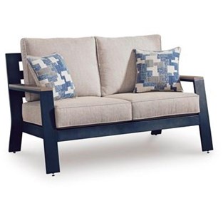 Signature Design by Ashley East Beach PCP587-835 Loveseat with Cushion (Outdoor Seating - Loveseats)