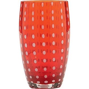 Zafferano America Perle Beverage Glass - Red (Cocktail & Iced Beverage Glasses - Iced Beverages)