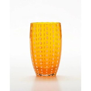 Zafferano America Perle Beverage Glass - Orange (Cocktail & Iced Beverage Glasses - Iced Beverages)