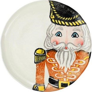 Vietri Nutcrackers Gold Dinner Plate (Plates - Dinner)