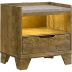 Coaster Furniture Henderson 222972 1-drawer LED Nightstand Bedside Table - Medium Oak