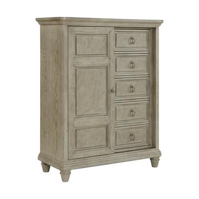 Elements International Whit-Ash B-11360-3-CH2 5-Drawer Door Chest