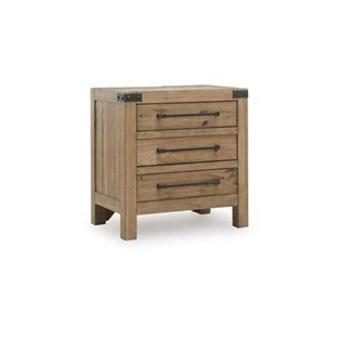 Benchcraft Ridgester B858-93 Three Drawer Night Stand (Nightstands - 3 Drawers)