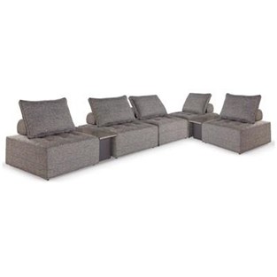 Signature Design by Ashley Bree Zee P160P13 7 pc Outdoor Modular Seating (Outdoor Seating - Sectionals)