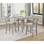 Crown Mark Lester 2631SET-GRG Counter Height Dinette - Greige