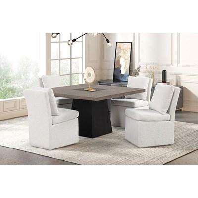 Furniture of America Broager FM3331DB-ST-5PC-00WH 5 Pc Dining Table Set