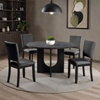 Furniture of America Oberto SL3406DG-RT-5PC 5 Pc Round Dining Table Set