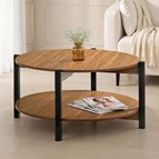 Furniture of America Hyde SL4200WN-CR Round Coffee Table