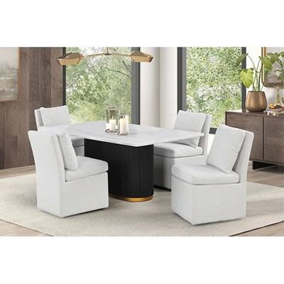 Furniture of America Morges FM3432WH-T-5PC-01WH 5 Pc Dining Table Set