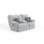 Catnapper Lenny 62579 Power Lay Flat Reclining Console Loveseat - Winter