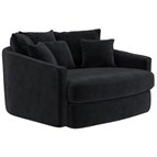 Jackson Furniture Matty 71009 Round Accent Cuddle Chaise - Ebony