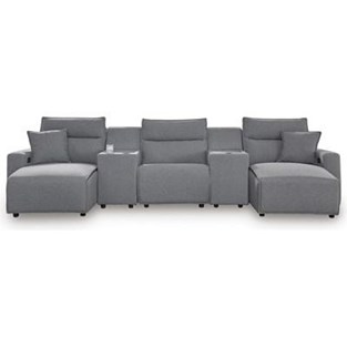 Signature Design by Ashley ModMax II 65906S16C 5 pc Power Reclining Sectional with Chaise (Sectionals - Power Recline)