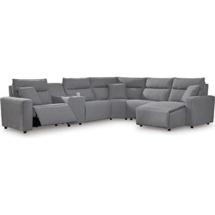 Signature Design by Ashley ModMax II 65906S6C 6 pc Power Reclining Sectional with Chaise (Sectionals - Power Recline)