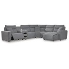 Signature Design by Ashley ModMax II 65906S28C 6 pc Reclining Sectional with Chaise and Audio Console