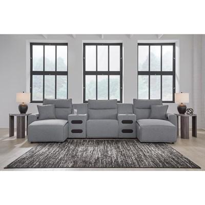 Signature Design by Ashley ModMax II 65906S40C 5 pc Reclining Sectional with Double Chaise and Audio Consoles (Sectionals - Reclining)