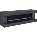 Coaster Furniture Mallory 701823 TV Stand Fireplace Console Bluetooth Speaker - Grey High Gloss