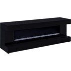 Coaster Furniture Mallory 701803 TV Stand Fireplace Console Bluetooth Speaker - Black High Gloss