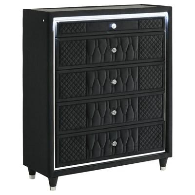 Coaster Furniture Lorient 223165 5-drawer LED Chest - Black