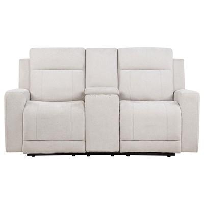 Coaster Furniture Kennett 610152P Chenille Upholstered Power Reclining Loveseat - Ivory
