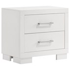 Coaster Furniture Jessica 202992 2-Drawer Nightstand - Snow White