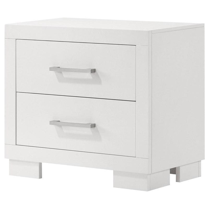 Large Picture of Coaster Furniture Jessica 202992 2-Drawer Nightstand - Snow White